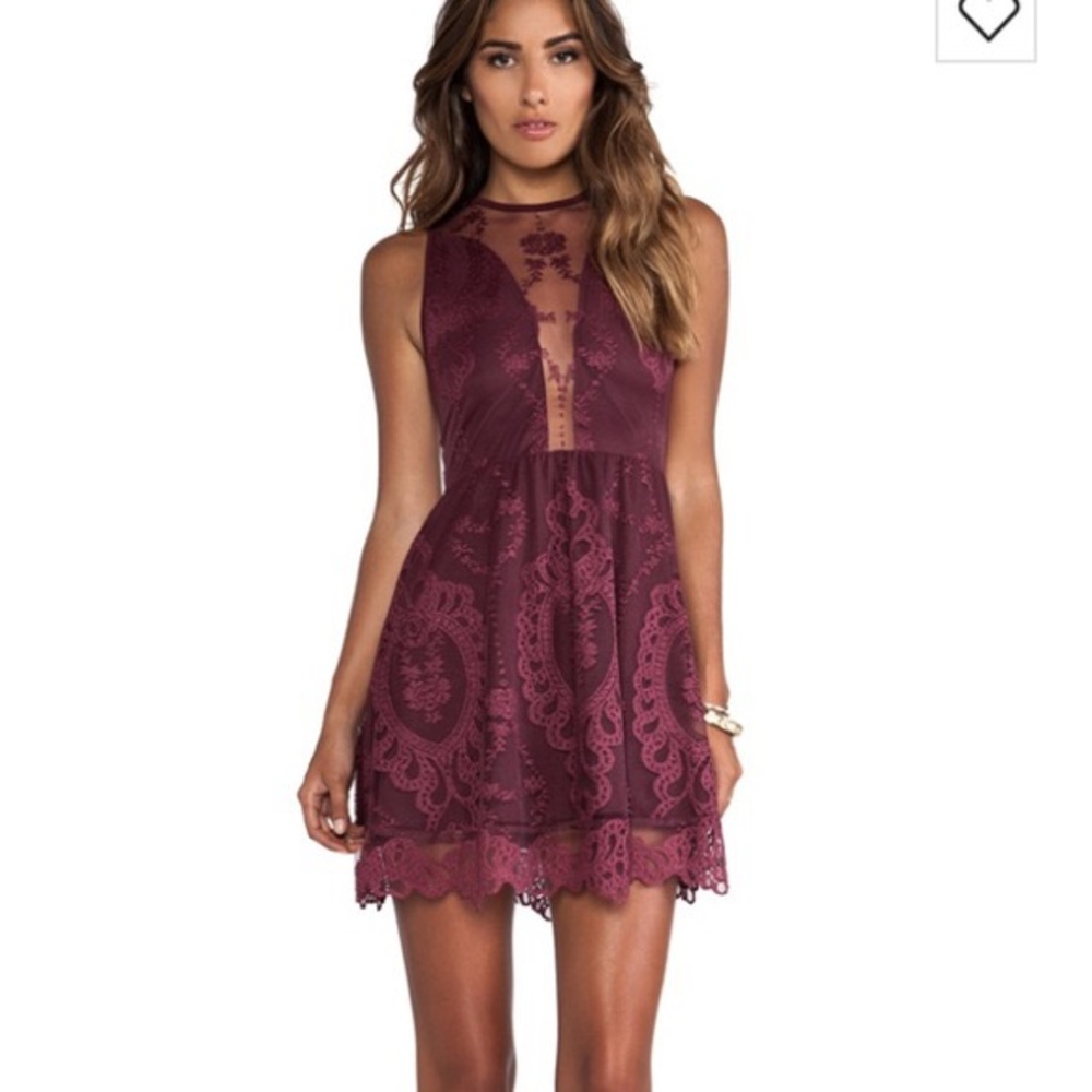 Burgundy LACE dress